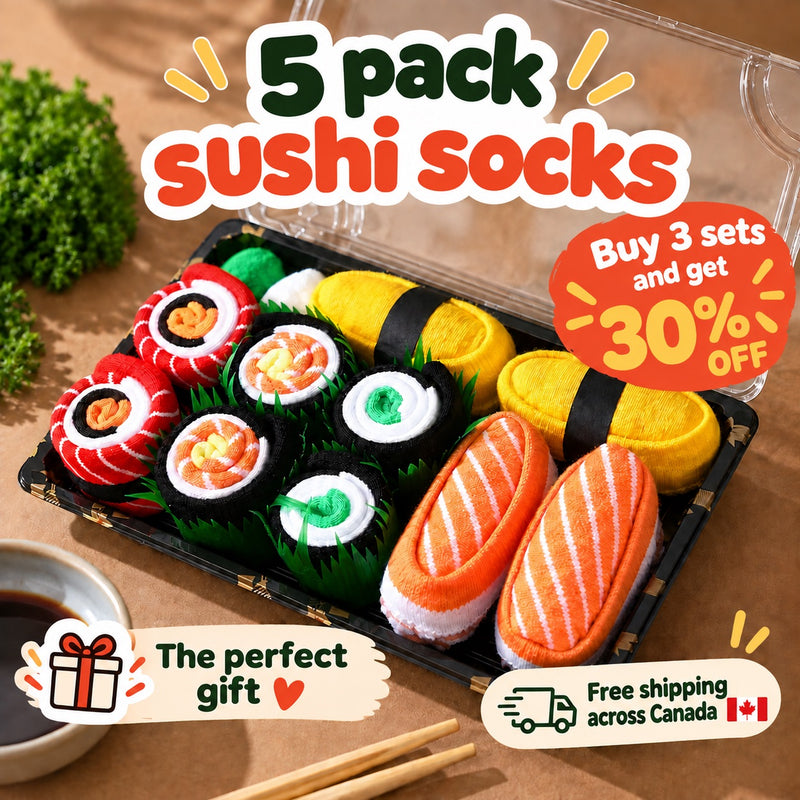 Eazypeasy Sushi Socks, 5 pairs