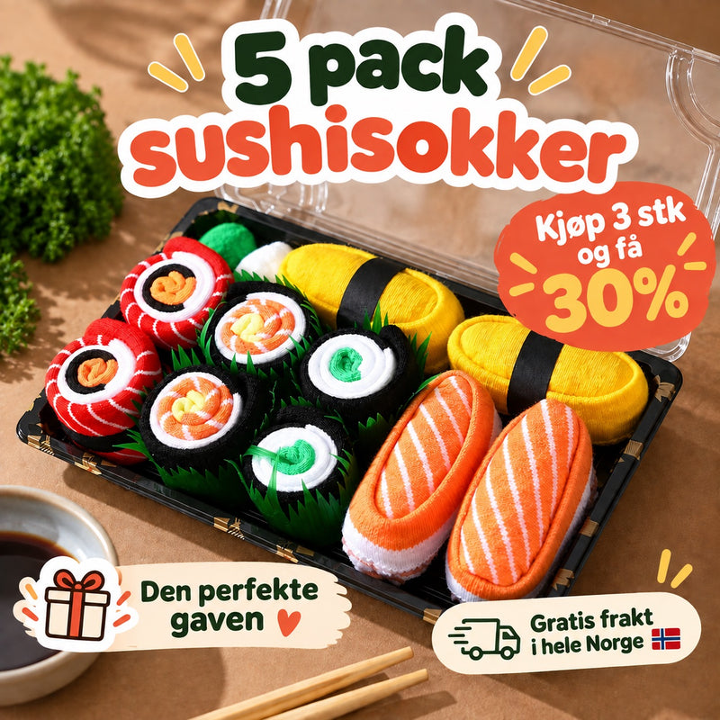 Eazypeasy Sushisokker, 5 par