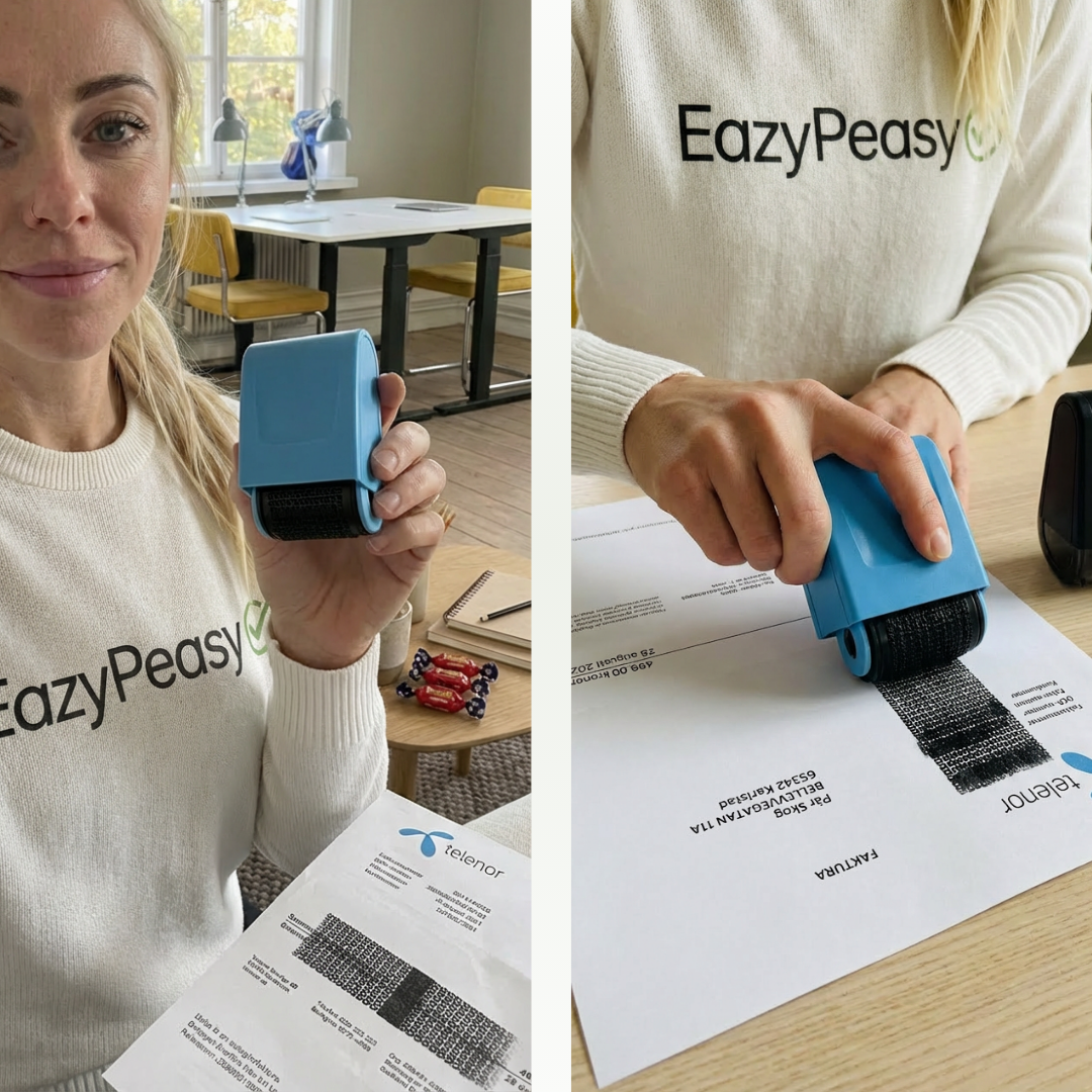 Eazypeasy Personvernstempel – skjul personopplysningene dine