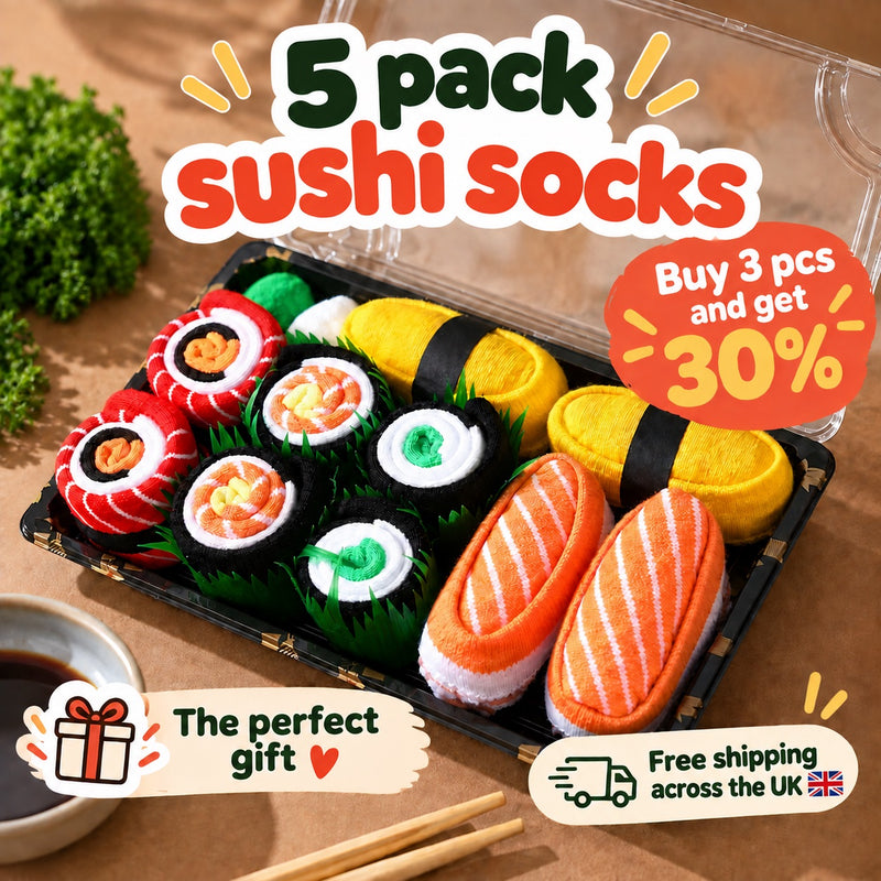 Eazypeasy Sushi Socks, 5 pairs